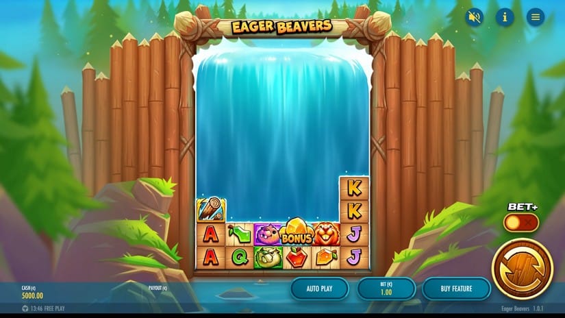 Eager Beavers slot screen 1
