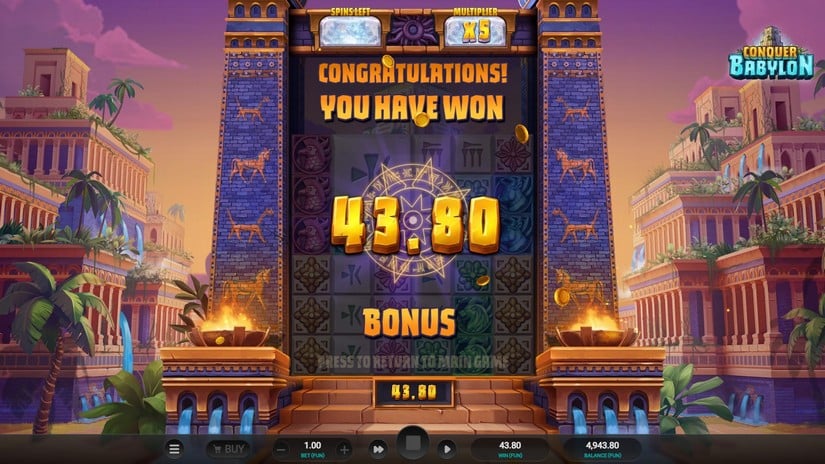 Conquer Babylon slot screen 6