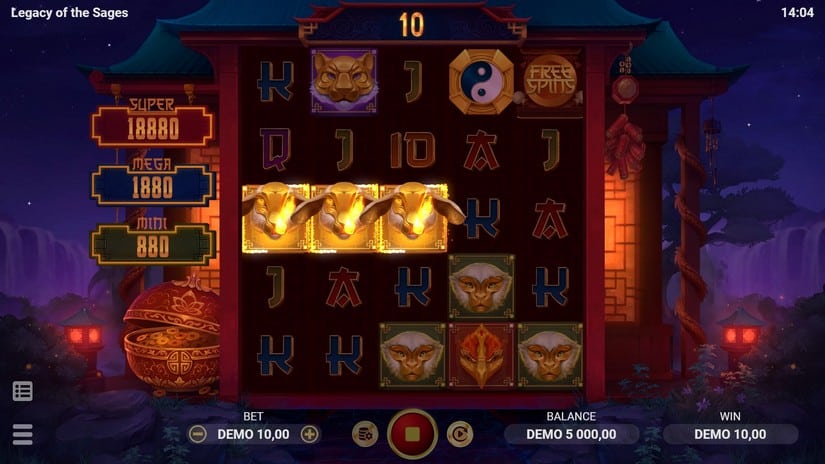 Legacy of the Sages slot screen 2