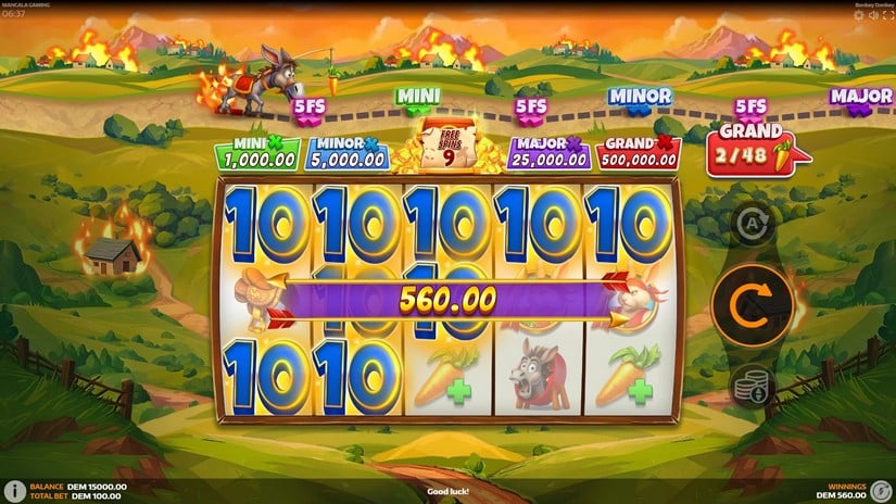 Bonkey Donkey slot screen 4
