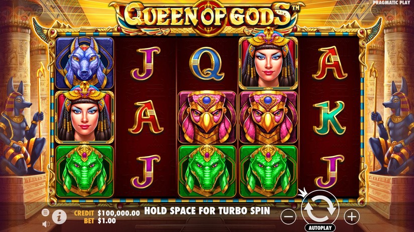 Queen of Gods slot screen 1