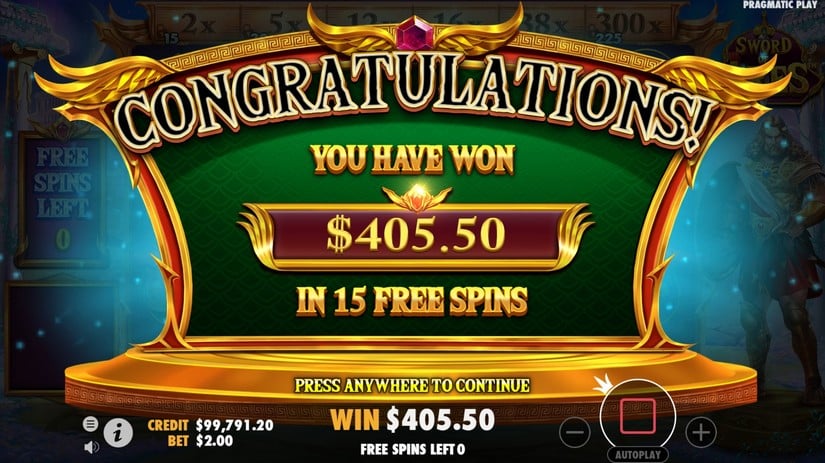 Sword of Ares slot screen 8