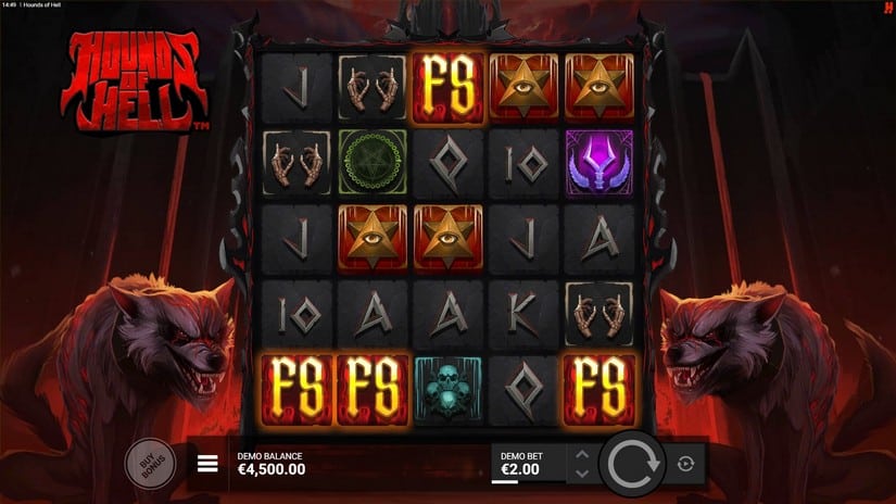 Hounds of Hell slot screen 2