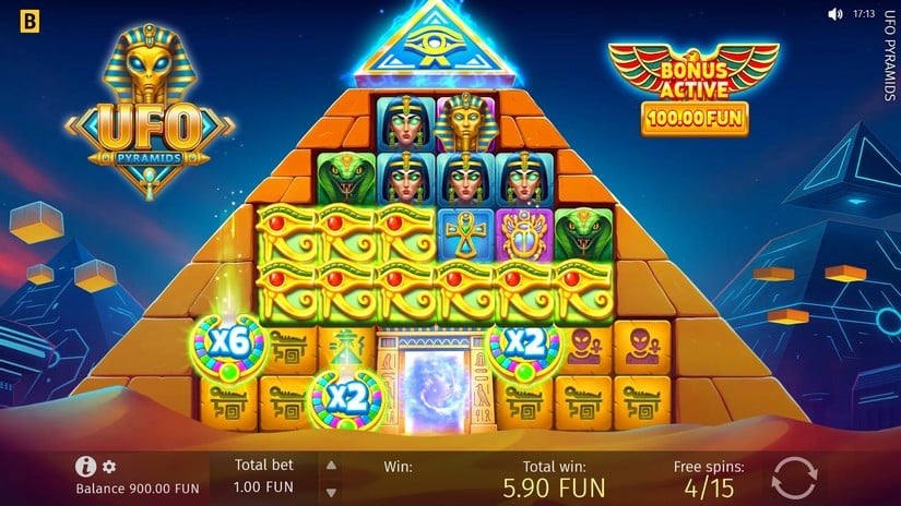 UFO Pyramids slot screen 4