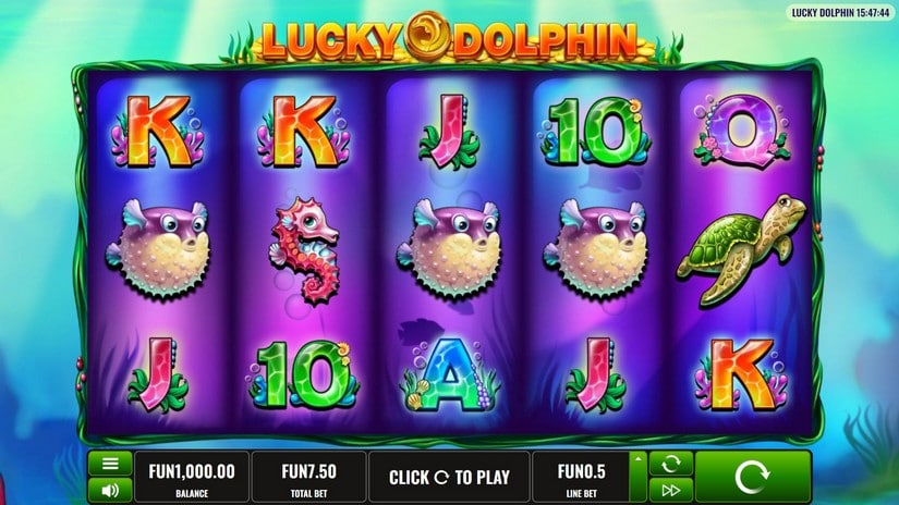 Lucky Dolphin slot screen 1