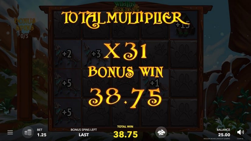 Wildlife Riches slot screen 4