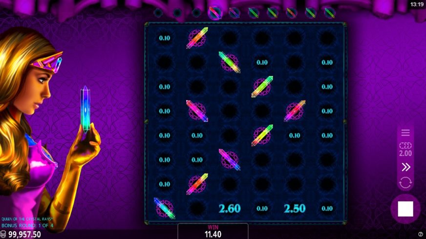Queen of the Crystal Rays slot screen 7