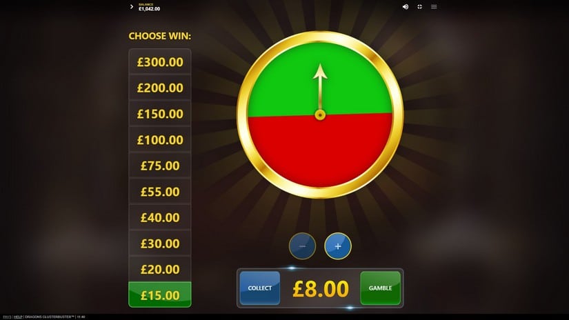 Dragons Clusterbuster slot screen 3