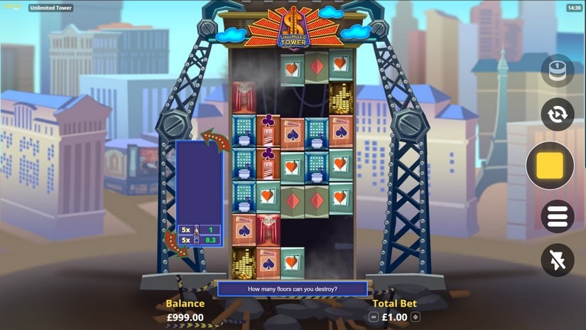 Unlimited Tower slot screen 2
