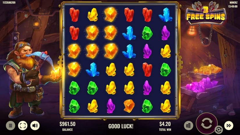 Minerz slot screen 5