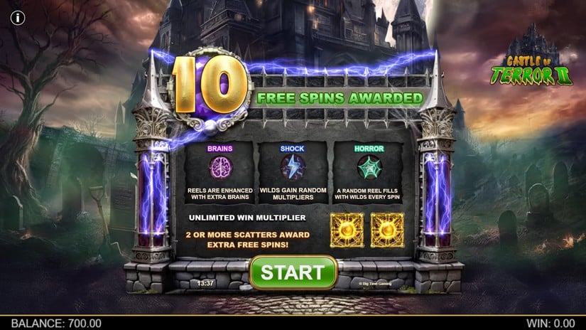 Castle of Terror 2 slot screen 4