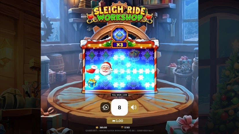Santa’s Sleigh Workshop slot screen 5
