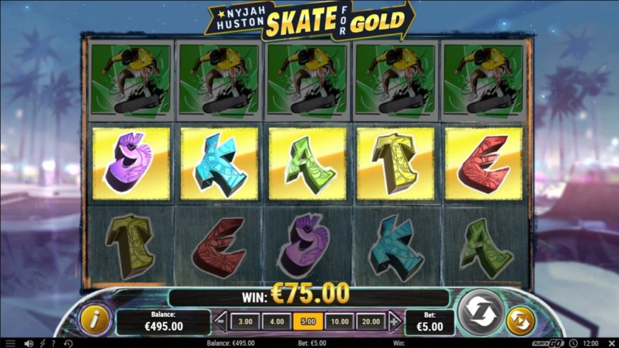 Nyjah Huston – Skate for Gold slot screen 4