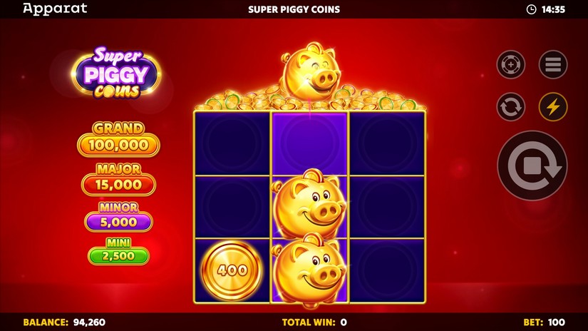 Super Piggy Coins slot screen 2