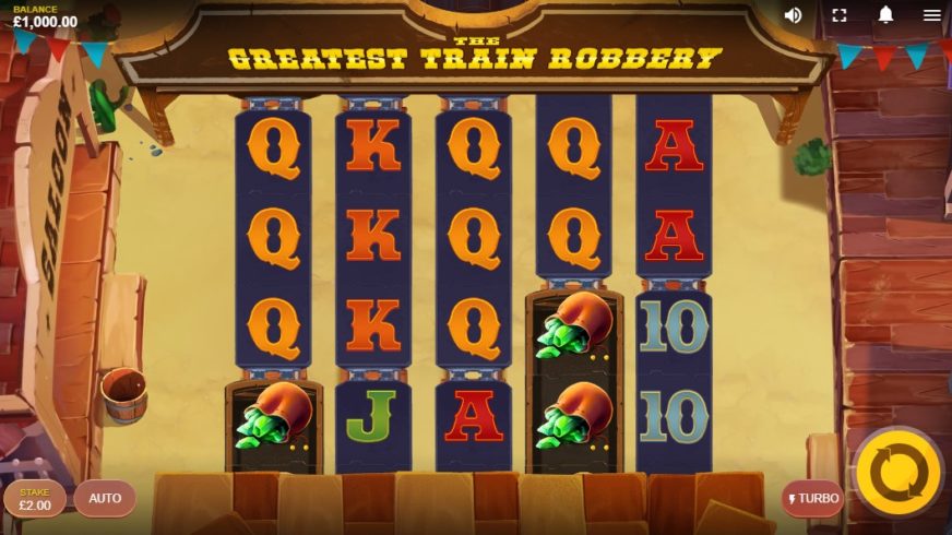 The Greatest Train Robbery slot screen 1