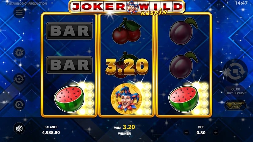 Joker Wild Respin slot screen 2