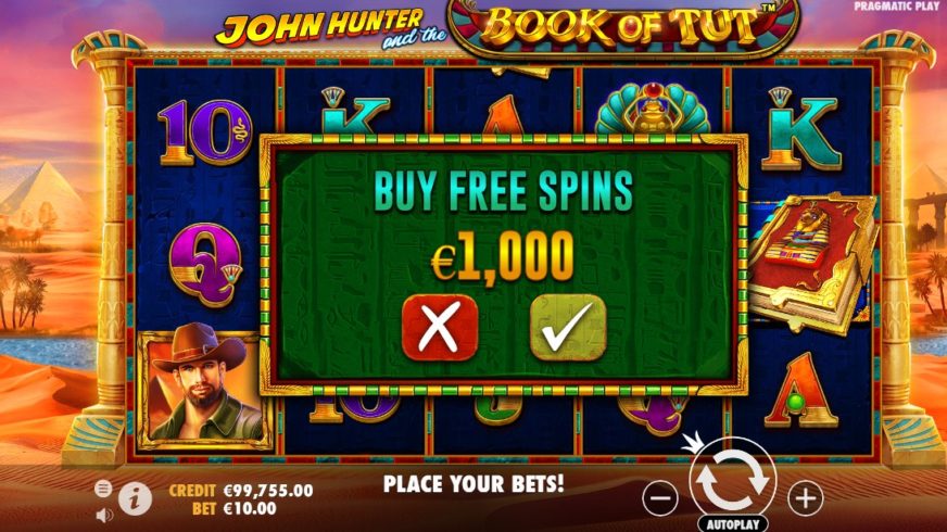 John Hunter and the Book of Tut slot screen 2