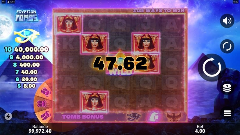 Egyptian Tombs slot screen 4