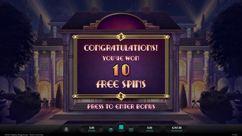 The Great Pigsby Megaways slot screen 4