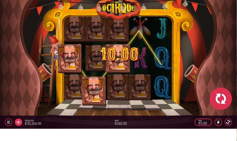 D’Cirque slot screen 3
