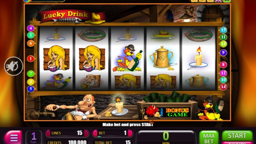 Lucky Drink slot screen 1