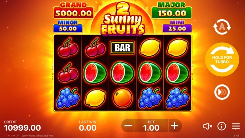 Sunny Fruits 2: Hold and Win slot screen 1