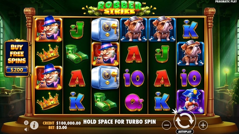 Robber Strike slot screen 1