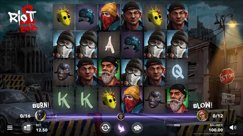 Riot 2 slot screen 1