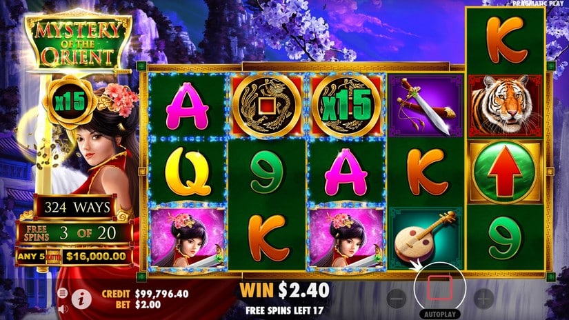 Mystery of the Orient slot screen 5