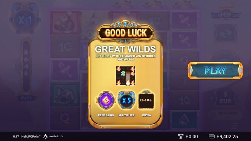 HelioPOPolis slot screen 4