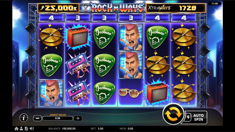 Rock N’ Ways XtraWays slot screen 1
