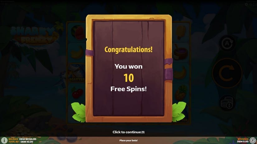 Sharky Frenzy slot screen 3