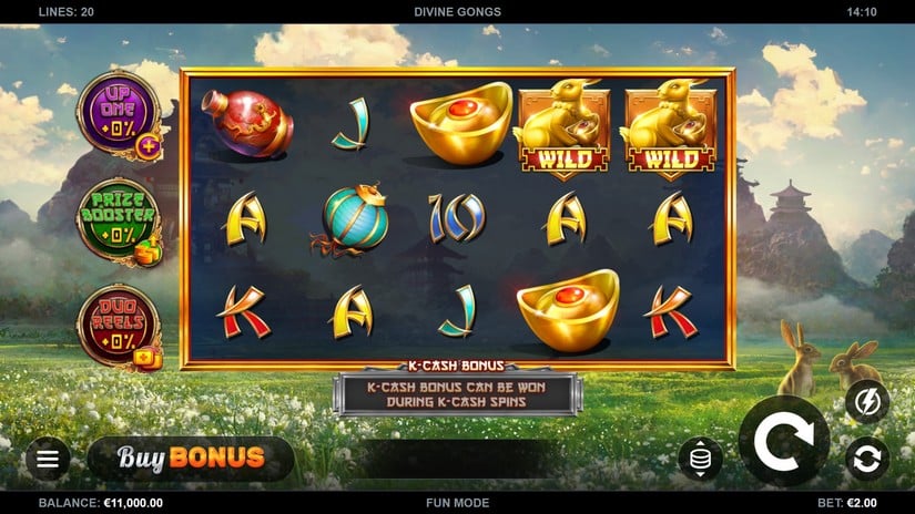 Divine Gongs slot screen 1