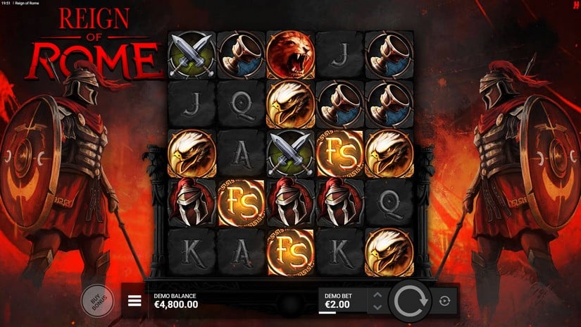 Reign of Rome slot screen 2