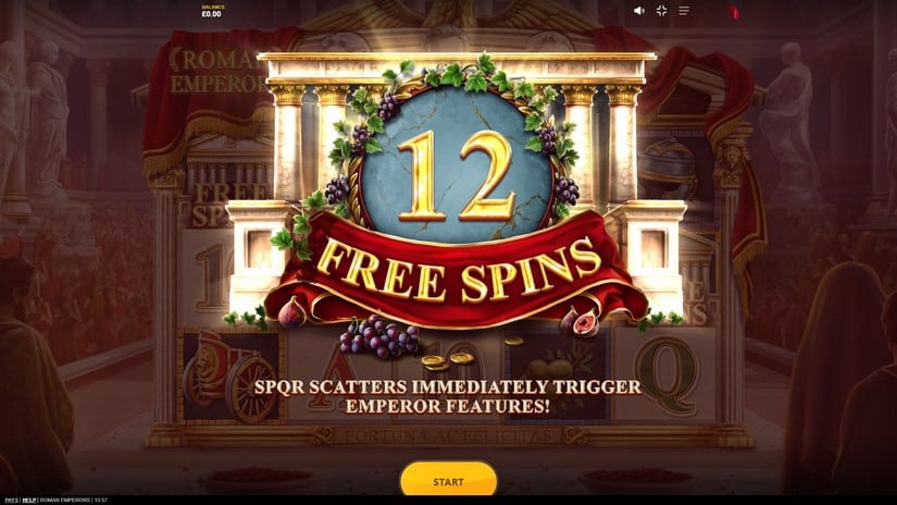 Roman Emperors slot screen 3