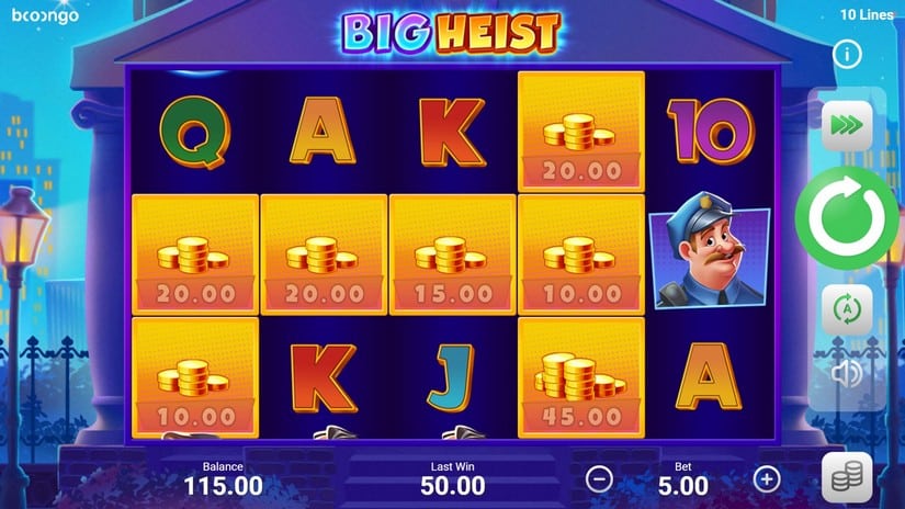 Big Heist slot screen 5
