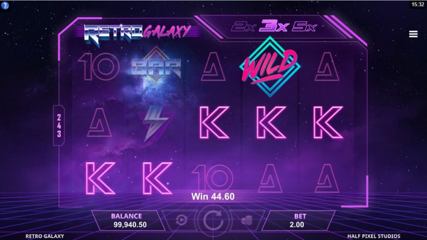 Retro Galaxy slot screen 2