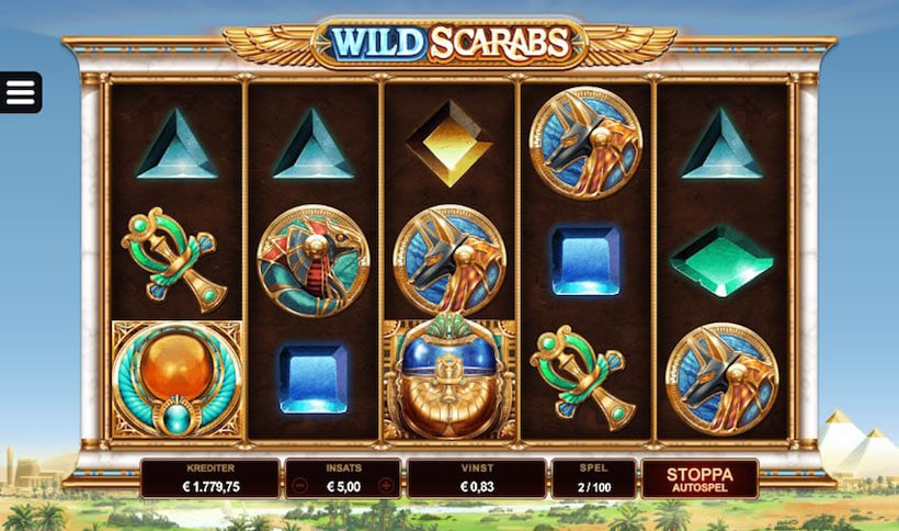 Wild Scarabs slot screen 1
