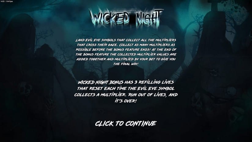 Evil Eyes slot screen 4