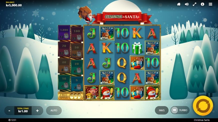 Christmas Santa slot screen 1