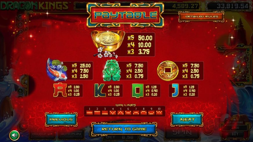 Dragon Kings slot screen 2