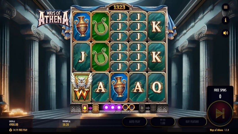 Ways of Athena slot screen 4