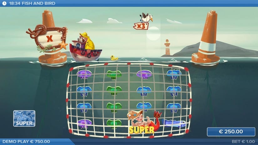 Fish and Bird slot screen 2