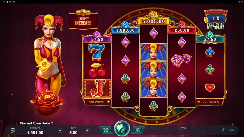 Fire and Roses Joker slot screen 3