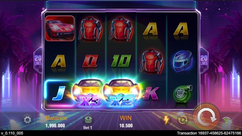 Wild Racer slot screen 3