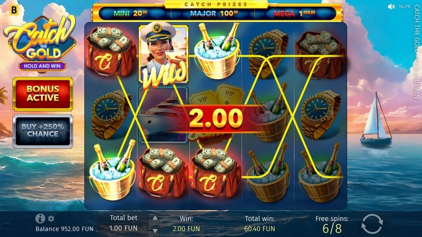 Catch the Gold Hold and Win slot screen 4