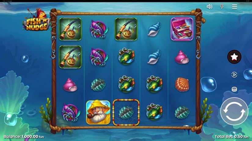 Fish ‘n’ Nudge slot screen 1