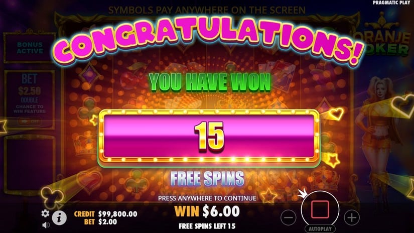 Oranje Joker slot screen 3