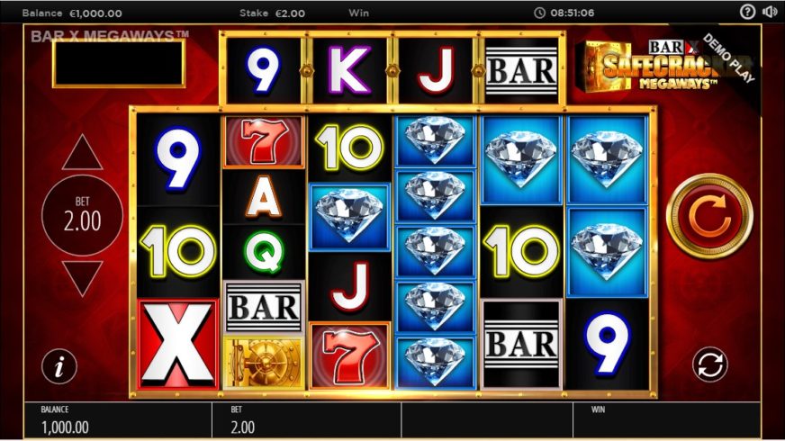 Bar-X Safecracker Megaways slot screen 1