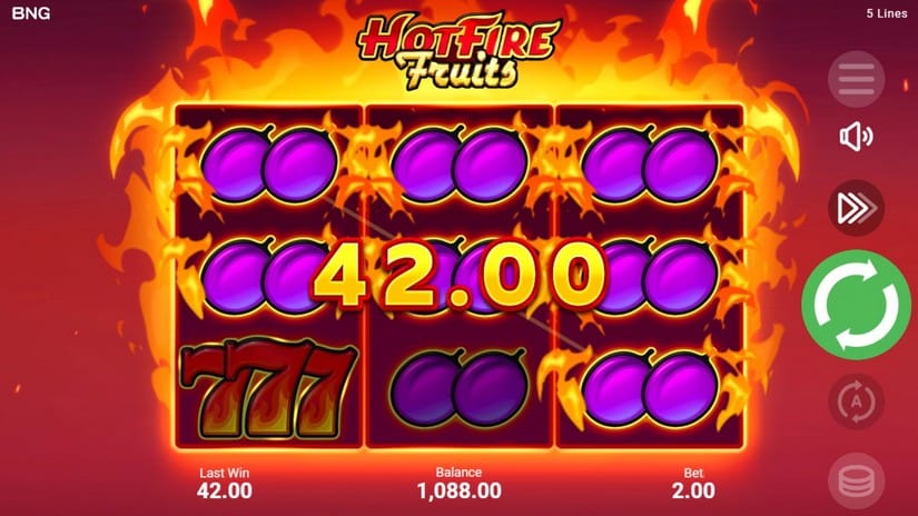 Hot Fire Fruits slot screen 4